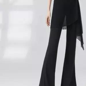 라인댄스 쉬폰 랩 요가 줌바 스커트