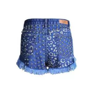 어밴저스 여자 키작녀 청반바지 찢청 리벳 핫팬츠 프린트 데님 꾹4