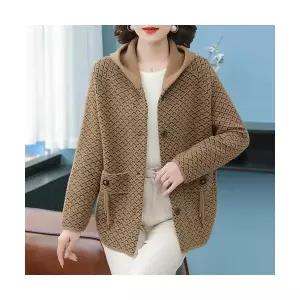 여자 가디건 후드 도톰 모직 가을겨울 빅사이즈 카디건 하이탑 MACHI4