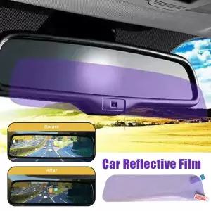자동차 인테리어 백미러 눈부심 방지 필름, 방수 필름, 후면보기, 스크래치 방지 나노 보호 스티커, 자동차