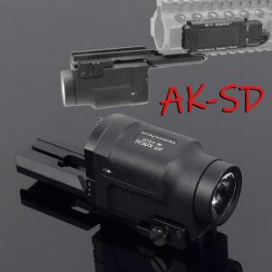 전술 금속 제니트코 GEN 2 KLESCH 2U AK-SD 무기 라이트 AK47 LED 손전등용 스위치 스트로브 포함 20mm 레