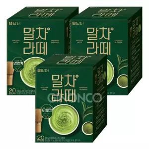 담터 말차라떼 20T 3개 프리미엄 보성말차 스틱