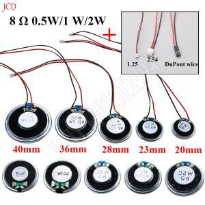 초슬림 스피커 W/ MX XH 듀퐁 라인 1.25 2.54 터미널 2x8 32 옴 8R 32R 0.5W 1W 2W 직경 20 23 26 30 36 40