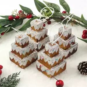 도토로 쿠키 마을 트리 오너먼트 4p 세트3단 케이크