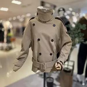 [파파야]파파야 PNQRCT002A 더블버튼벨티드숏트렌치코트