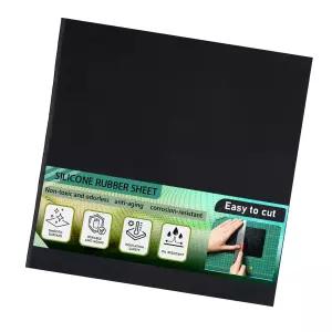 실리콘 고무 시트 내열성 고강도 경도 55A 12 x 인치 DIY 개스킷 패드 씰 공예품 바닥재용 두께 1/16 방진