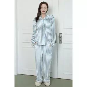 [하프클럽/]삐로 카라 투피스 남녀공용 겨울 수면잠옷 울트라밍크 커플 홈