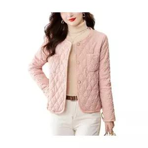 여자 정장 자켓 싱글 코트 패딩 긴팔 체크 라운드 F/W 탑 아가일 ST4