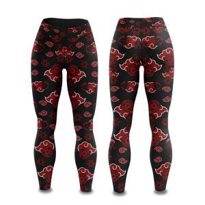 새로운 애니메이션 나루토 시리즈 바지 Uchiha Itachi 요가 스포츠 레깅스 여성 원활한 하이 웨이스트 여성