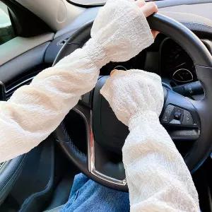 여성 쉬폰 팔토시 슬리브 우아한 레이스 운전토시 손등토시 팔토시