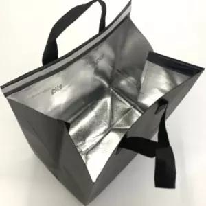 은박 보온보냉 부직포 쇼핑백 가방 블랙 중 부직포가방 보냉백