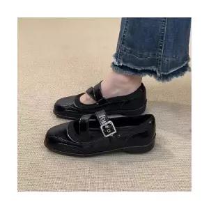 스파이더맨 여성 양가죽 실버 메리제인 슈즈 캐주얼 발레화 스포티 가죽 펌프스 OPH5