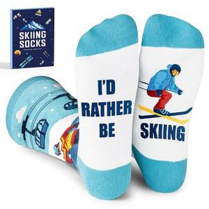 [포르르] 남성용 vicrazy 재미있는 스키 양말 - 크리스마스 선물, 액세서리, 애호가 스키어용 스타킹 스터퍼