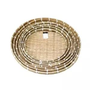 부침개채반 대 원형채반 튀김 한과 나무 7P 소쿠리