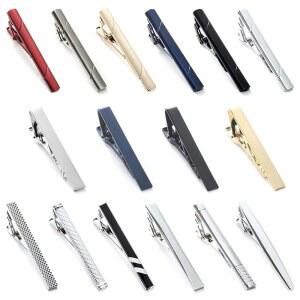 스보빈 16개 남성 아버지의 날 선물 실버 블랙 레드 블루 골드 넥타이 바 핀치 클립 세트 메탈 클래스 비즈니스 전문 패션 디자인