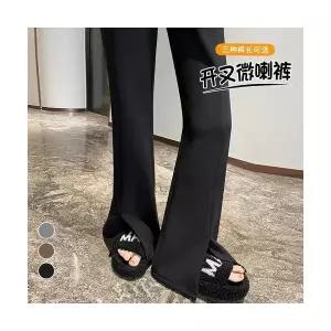 여자정장바지 추동 기모 트임 정장 바지 하이웨스트 일자 슬랙스 플레어 캐주얼 ible4