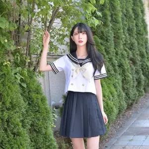 반팔 세라복 교복 여학생교복 일본여고생 스쿨룩 (WFK9XQT)