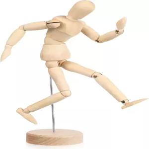칼로리 아티스트 나무 마니킨 유연한 신체 관절 인간 인형 모델 남성 마네킹 장식 스탠드 홈 오피스 책상
