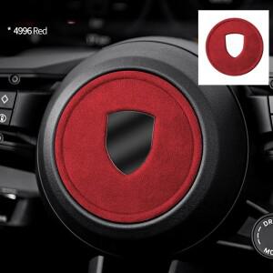 자동차 스티어링 휠 스티커 커버 스웨이드 포르쉐 뉴 카이엔 파라메라 차량 내부 튜닝 악세사리