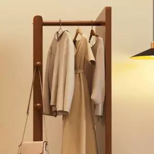 전신거울 행거 회전식 스탠드 이동식 수납장 원목 옷걸이