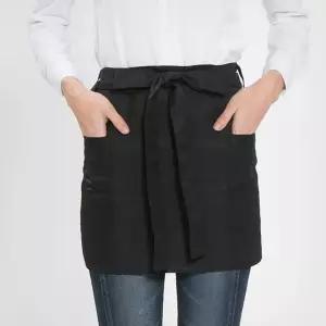 블랙 허리형 엉덩이덮개 주방 1 미니 앞치마 식당