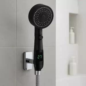 스마트 온도표시 수압상승 샤워기헤드 5단 조절 온오프