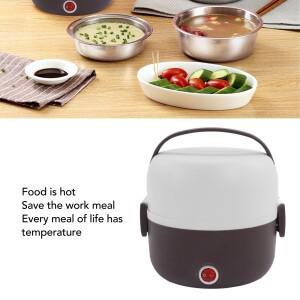 카모식 전기 가열 휴대용 도시락 2단 벤토 음식 보온 용기