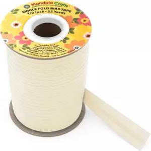 만다라 크래프트 바느질 퀼팅 배관 헤밍 담요 및 퀼트 바인딩용 1/2인치 싱글 폴드 바이어스 테이프 u2013