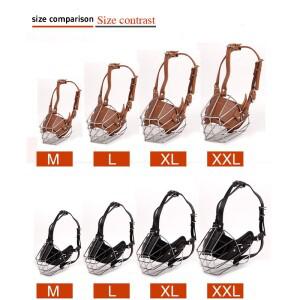 개 입마개 물림 방지  애완동물 입 마스크 가죽 금속 보호 커버 악세사리 용품