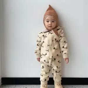 신생아우주복 닥스훈트 아동 외출복 후드 집업 기모 우주복 205324