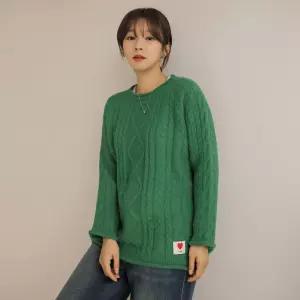 [66-110] 아켄 돌돌이 케이블 니트 티