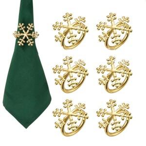 1/6pcs 웨딩 냅킨 링 테이블 장식 금속 버클 홀더 크리스마스 생일 파티 용품 수건 Ri