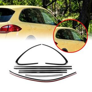 포르쉐 카이엔 2011-2017 외부 창 프레임  스트립 Weatherstrip 광택 블랙 문 씰 스타일링 프로텍터 장식