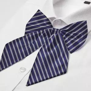 [하프클럽/]여자넥타이 패션넥타이 유니폼 리본 넥타이 블루 체크