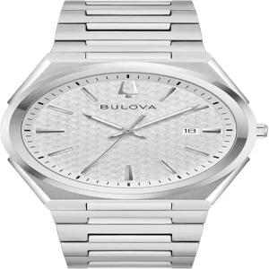 Bulova 남성 Dress Classic 2톤 스테인리스 스틸 쿼츠 시계 패턴 다이얼 39mm