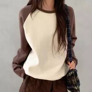 [옷자락]여성 기모 나그랑 오버사이즈 라운드맨투맨