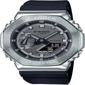Casio G-Shock GM2100-1A 남성 메탈 커버 옥타곤 블랙 레진 밴드 시계