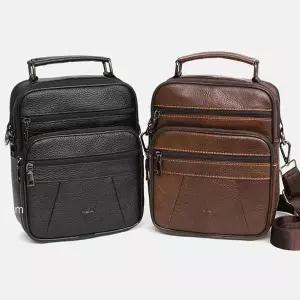 [하프클럽/]출퇴근용 가죽 남성 빈티지 데일리가방 크로스백 M05