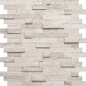 붙이는 스톤 백스플래시 5개 시트 3D 대리석 무늬 모자이크 타일 (주방/벽난로용)