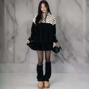 [다잇템] 여성 하프집업 캐쥬얼 박시핏 맨투맨