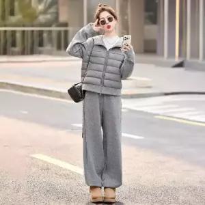 뚜에스틸로 여성 긴팔세트 트레이닝 캐주얼 스포티 패딩 세트 겨울 슬림핏 투피스 ADOR4