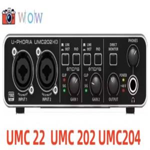BEHRINGER U-PHORIA UMC22 라이브 녹음 오디오 인터페이스 마이크 증폭기 USB 외부