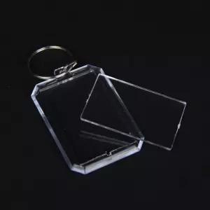 투명 포카 증명사진 키링 직사각