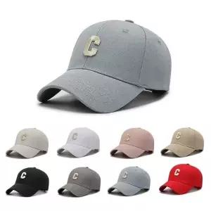 남성 여성 깔끔한 기본 디자인 영문 C 로고 모자 볼캡