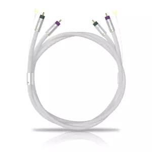 터툴러스 접지 턴테이블 케이블 3피트(1M) 은도금 차폐 RCA 오디오 레코드 플레이어 앰프(2RCA에서