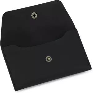 안티크 가죽 화폐 파우치 머니 백 달러 지폐 정리함 수제 여행 지갑 유틸리티 현금 봉투- 블랙