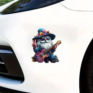 잘생긴 기타리스트 드워프 방수 자동차 장식 데칼 노트북 범퍼 헬멧 유리 창 스티커에 호환