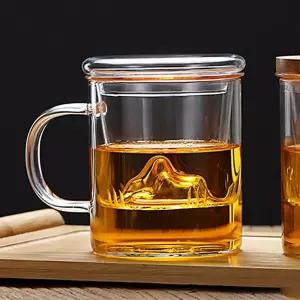 로하티포트리 내열유리 티머그 필터 녹차 유리컵 차우리는컵 차우리기