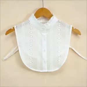 여성 블라우스 페이크 카라 넥케이프 레이스 차이나넥 이너카라 (WFKB9XP)