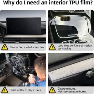 자동차 인테리어 센터 콘솔 투명 TPU 보호 필름 BMW 7 시리즈 750 2017-2022 호환  스크래치 방지 스티커